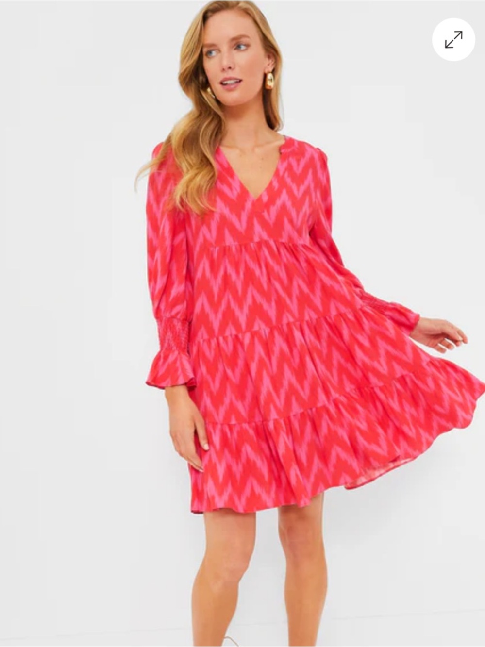 Tuckernuck POMANDER PLACE Hot Pink Ikat Kenzo Dress size XXL